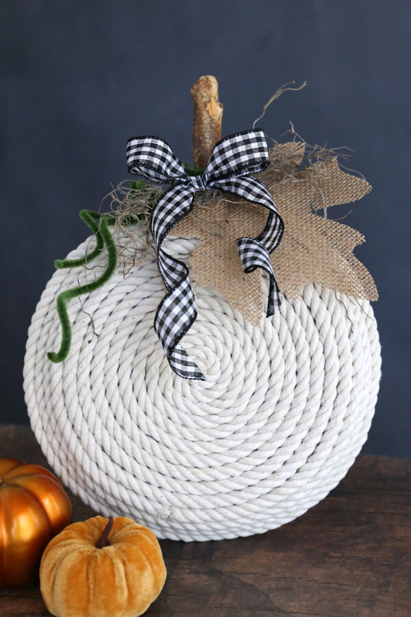 DIY rope pumpkins decorations