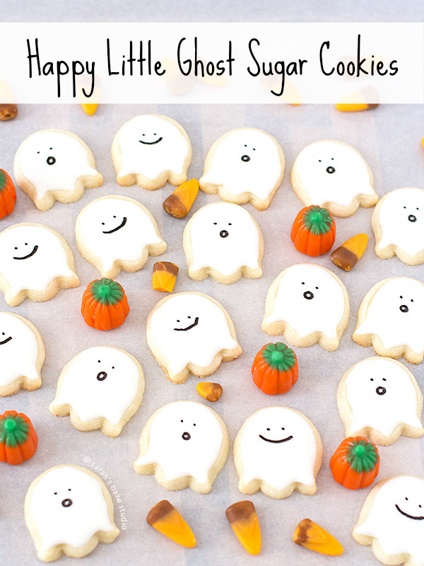 Happy little Ghost Sugar Cookies.