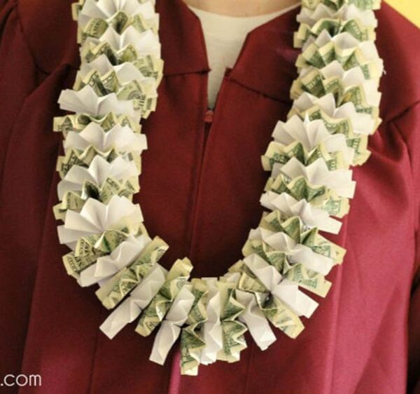 Lei made from money.