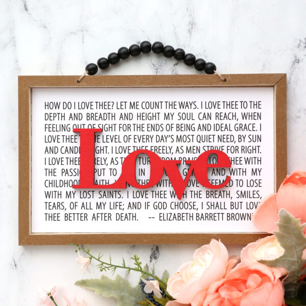 Easy DIY "love" sign