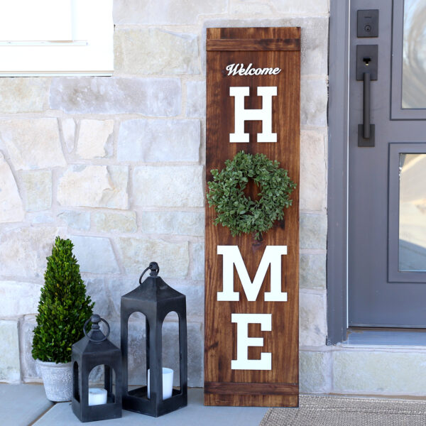 Welcome home porch sign