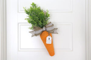 Carrot wreath door hanger.