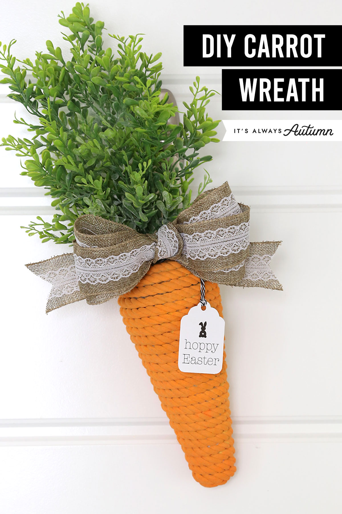 DIY carrot wreath.