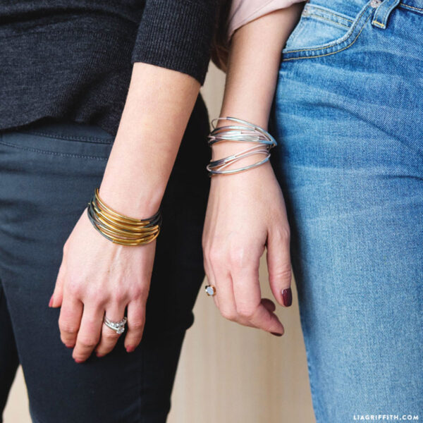 Leather wrap bracelets.