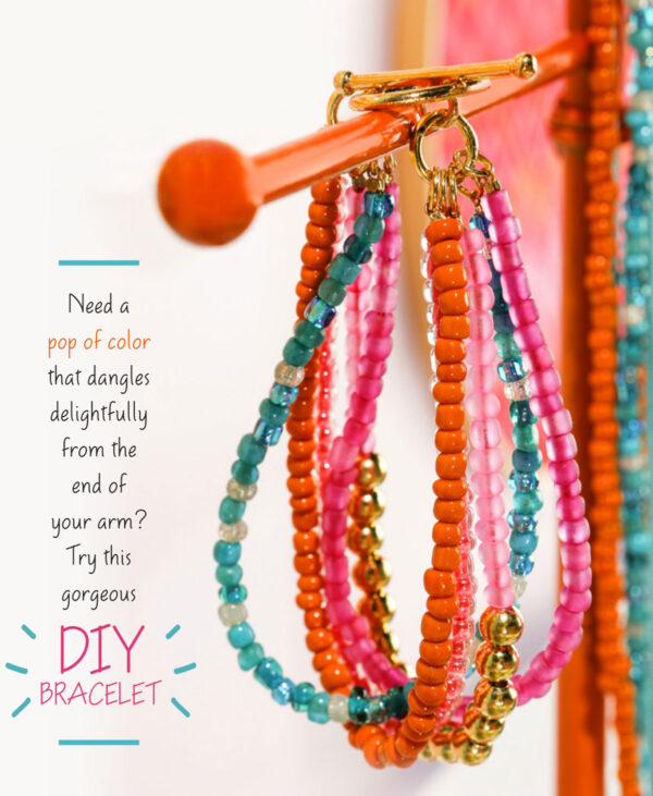 DIY bracelets with beads. Beginners tutorial. Beaded bracelet
