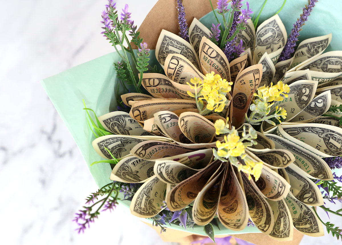 Easy to make Money Bouquet 💐 #flowerarrangement #giftidea #diy #cash , How To Wrap A Flower Bouquet