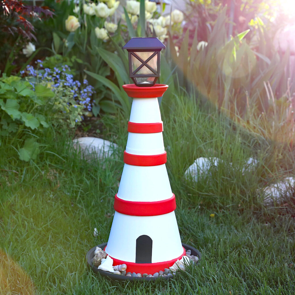 DIY Lighthouse {Using Flower Pots} It's Always Autumn