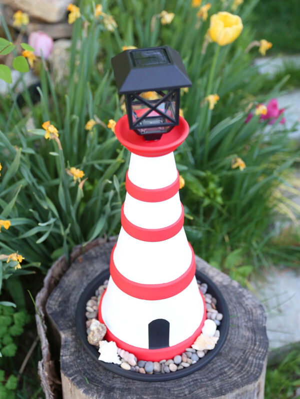 DIY Lighthouse {Using Flower Pots} It's Always Autumn
