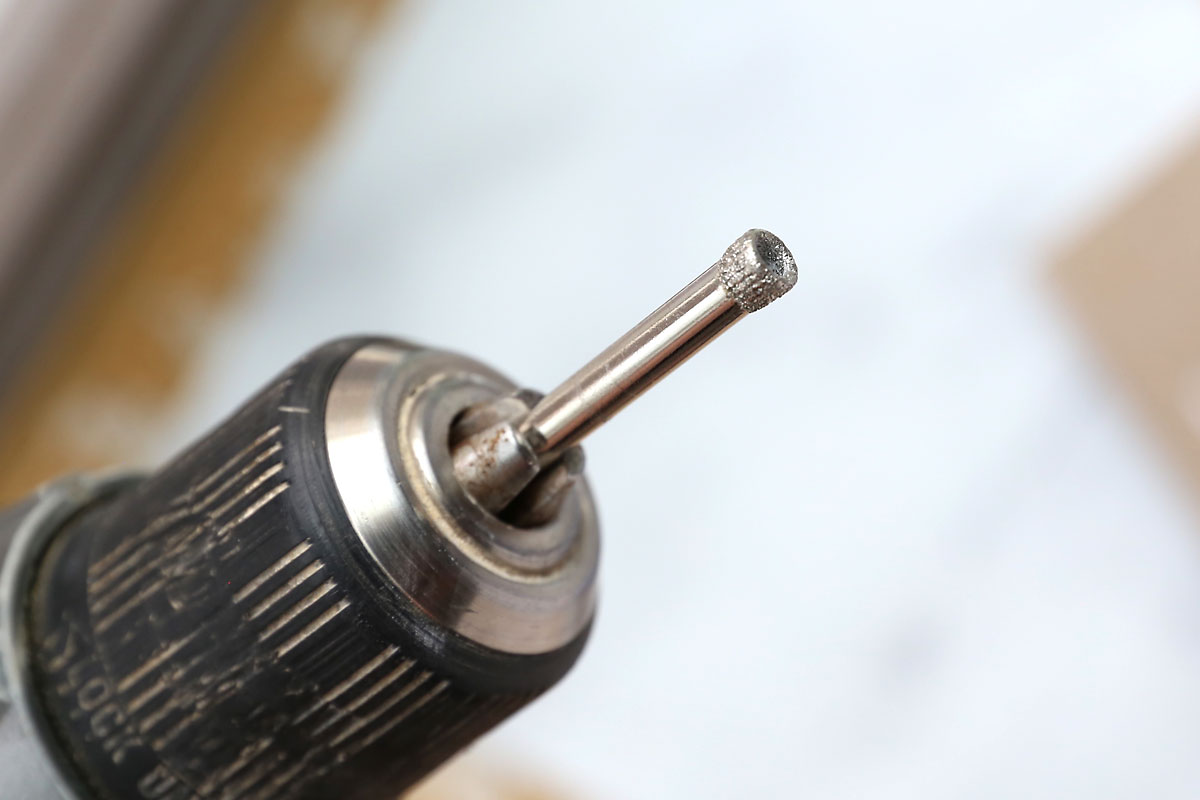 Diamond tip drill bit.
