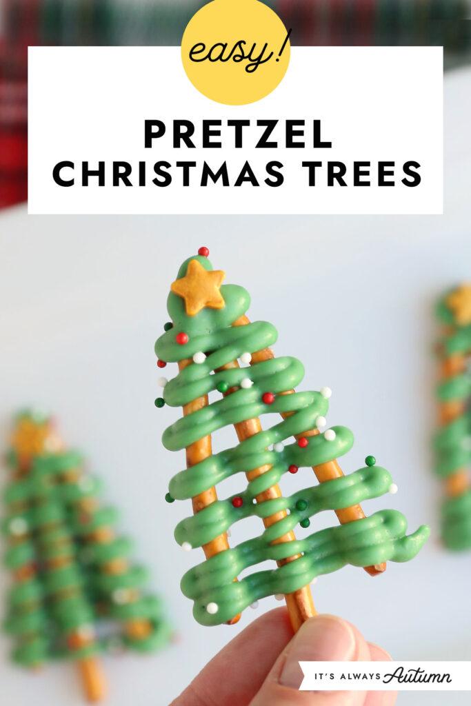 Pretzel Christmas Tree Treats It's Always Autumn