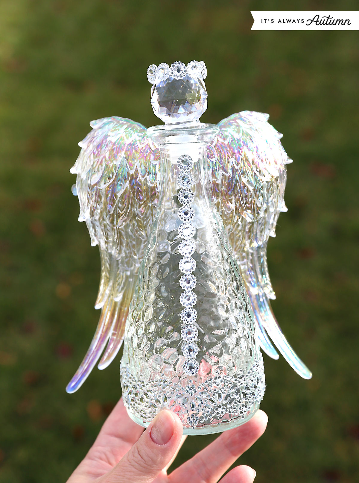 Glass bottle angel.