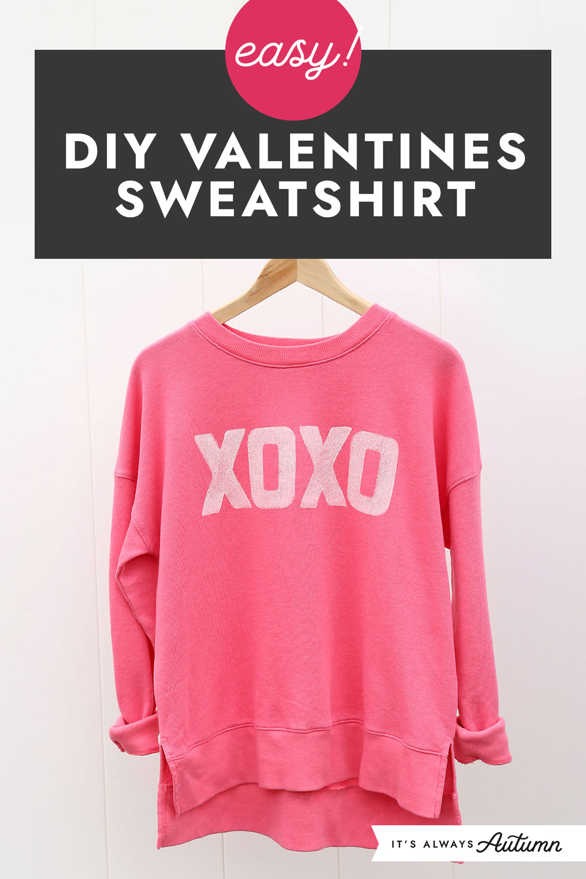 Easy! DIY Valentine's sweatshirt.