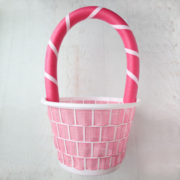 DIY giant Easter basket completed.