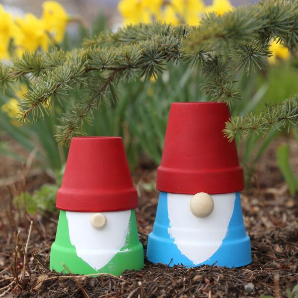 Flower pot gnomes kids craft.