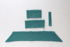 All pieces turned right side out and pressed.