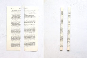 Folding one sheet of paper into long thin rectangles for arms.