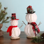 Snowman made from cupcake liners.