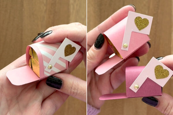 Finished mini chocolate mailboxes.