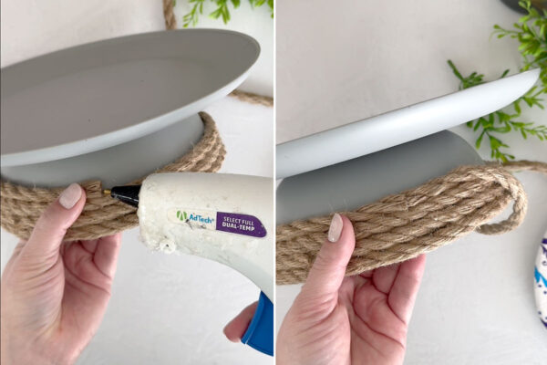 Attaching new length of rope.