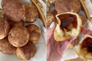 Baked rolls, when open there is an empty space.