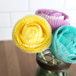 Cupcake liner roses.