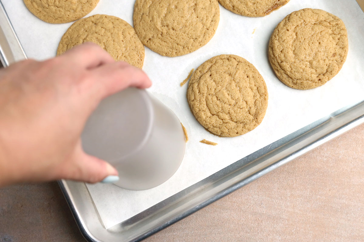 Using cup to create circular shape.