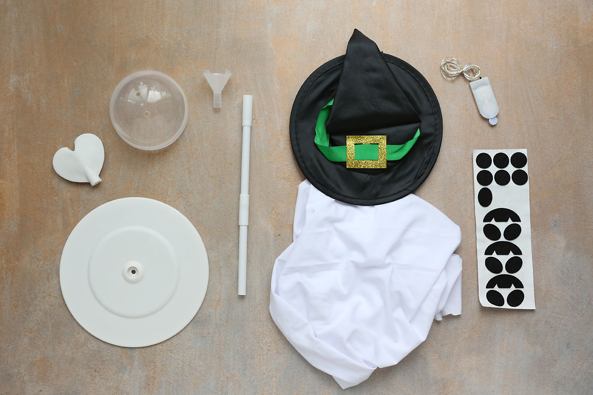 Light up ghost kit contents.