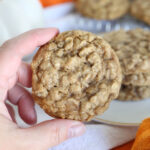 Brown butter oatmeal cookies with pumpkin spice.