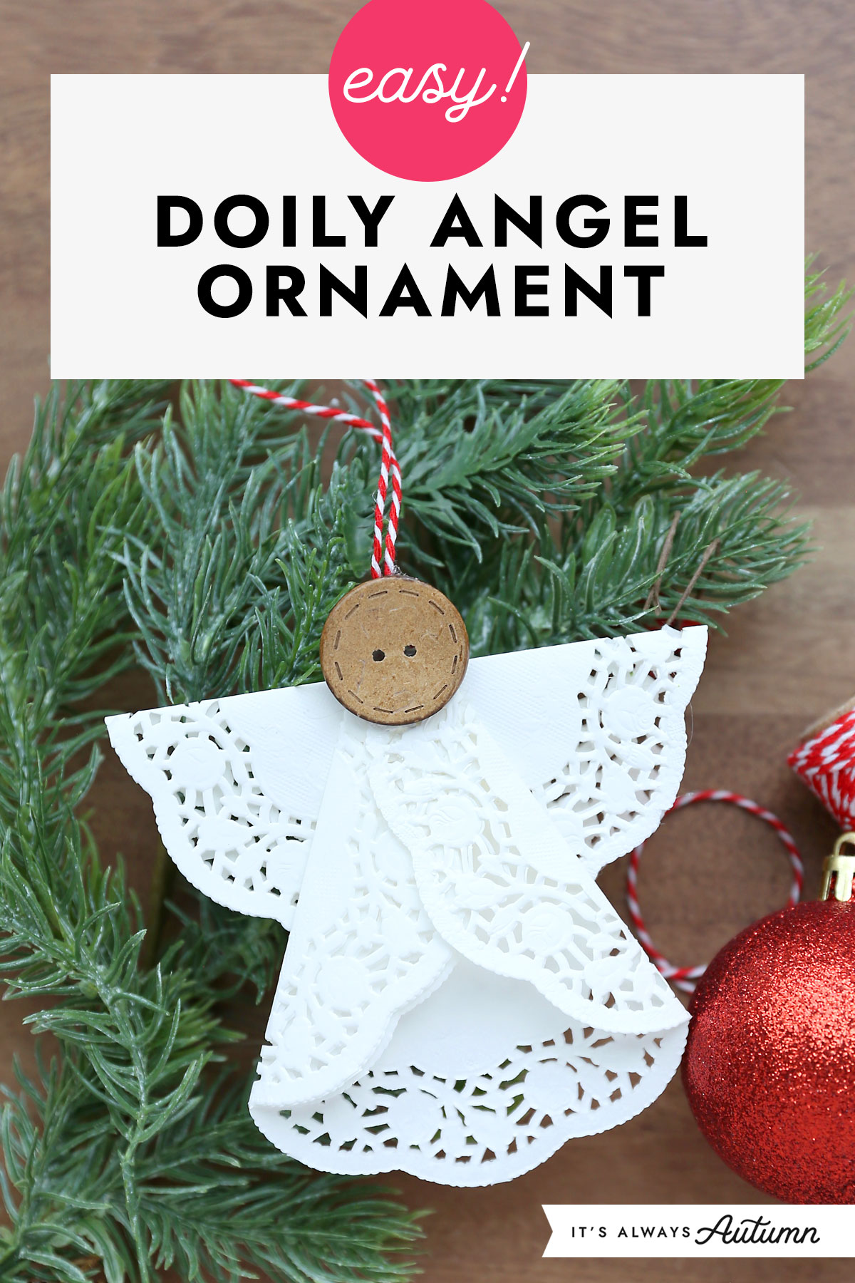 Easy! Doily angel ornament.