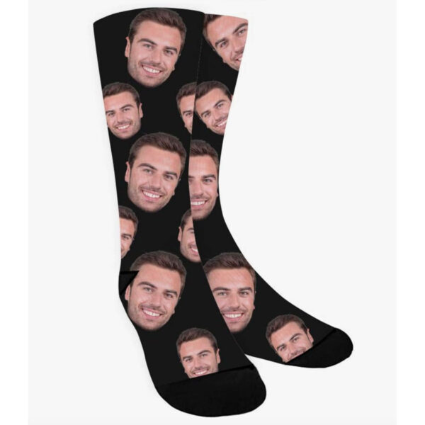 Socks with faces on them.