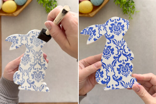 Sealing with coat of mod podge.