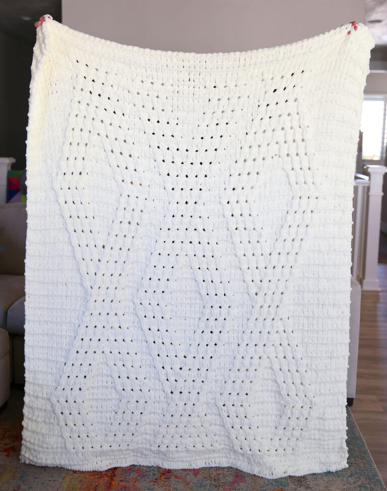 Twisted Stitch Loop Yarn Blanket - It's Always Autumn