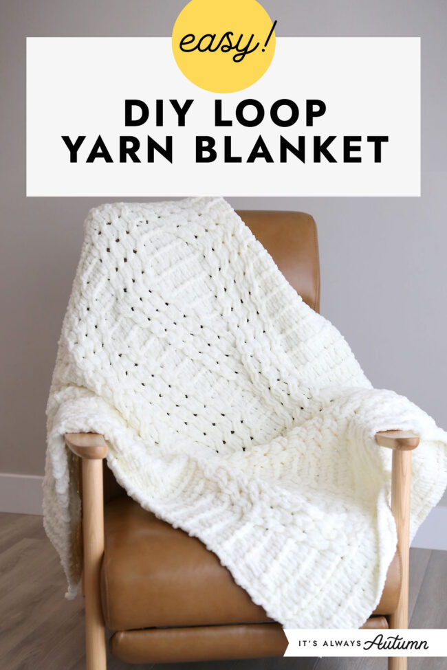 Twisted Stitch Loop Yarn Blanket - It's Always Autumn