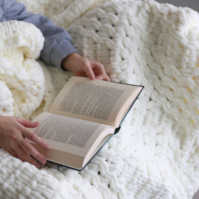 Twisted Stitch Loop Yarn Blanket - It's Always Autumn