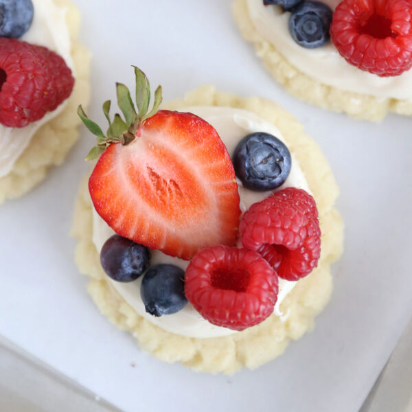 Sugar cookie fruit tart.