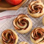 Puff pastry apple roses.