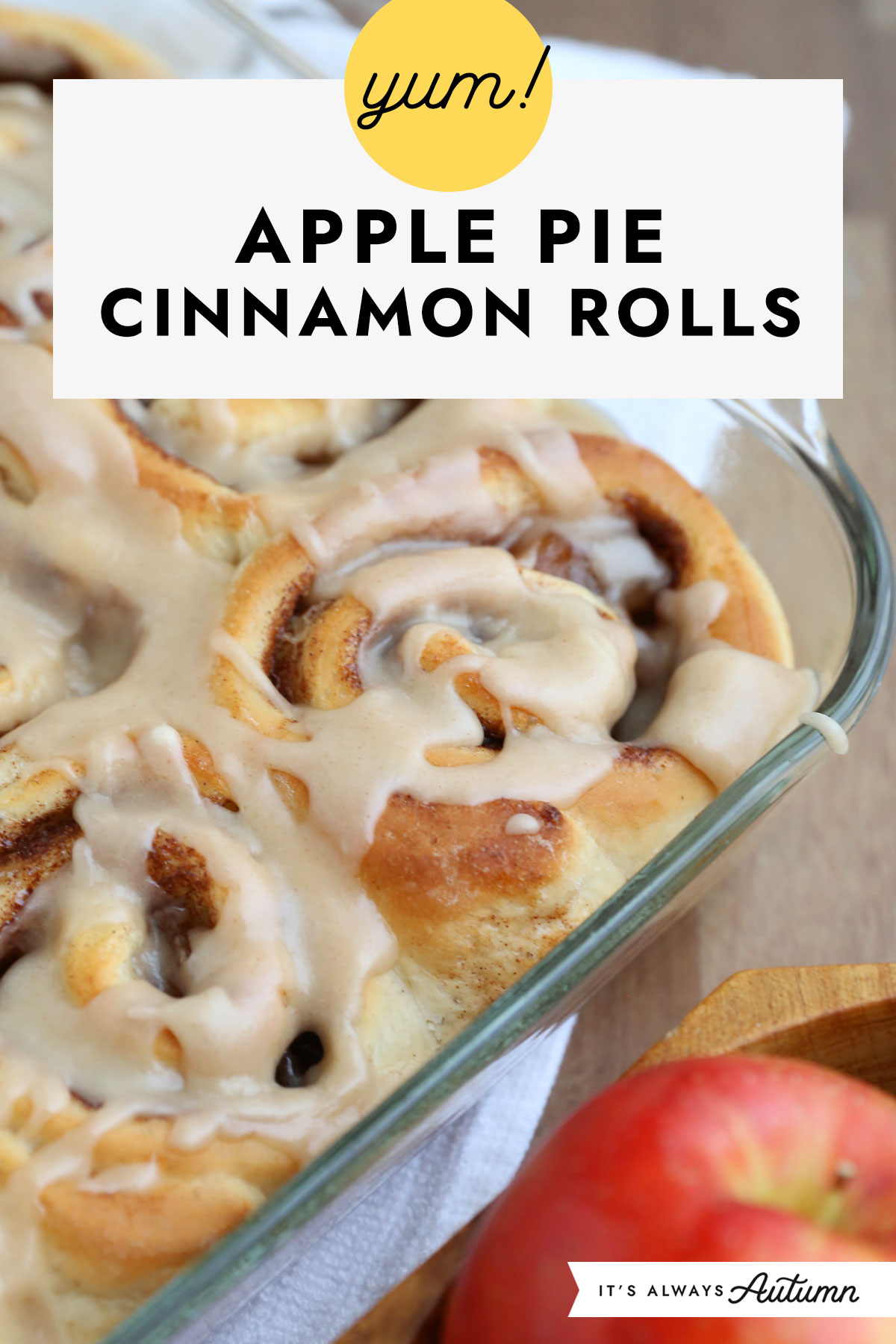 Yum! Apple pie cinnamon rolls.