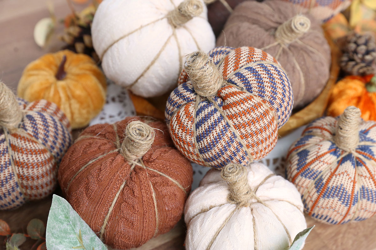 Sock pumpkin craft.
