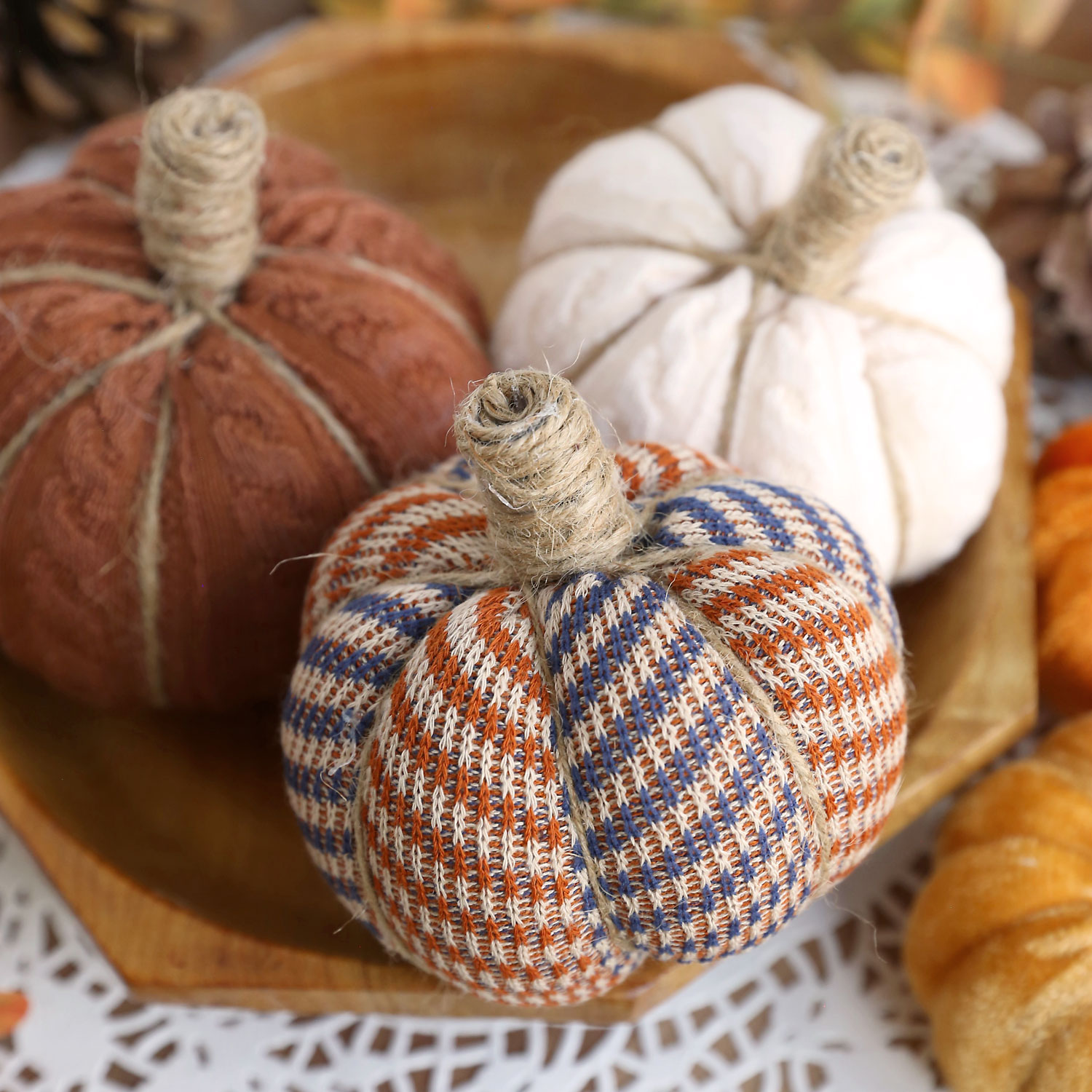 Sock pumpkin craft.