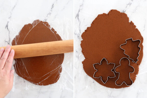 Roll out the cut with cookie cutters.